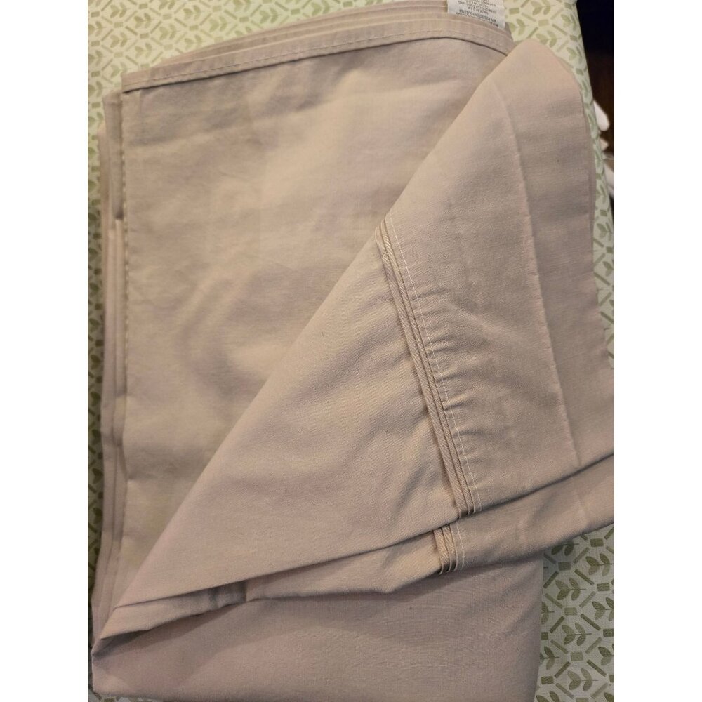 Full size flat Cotton sheet in beige #1011
